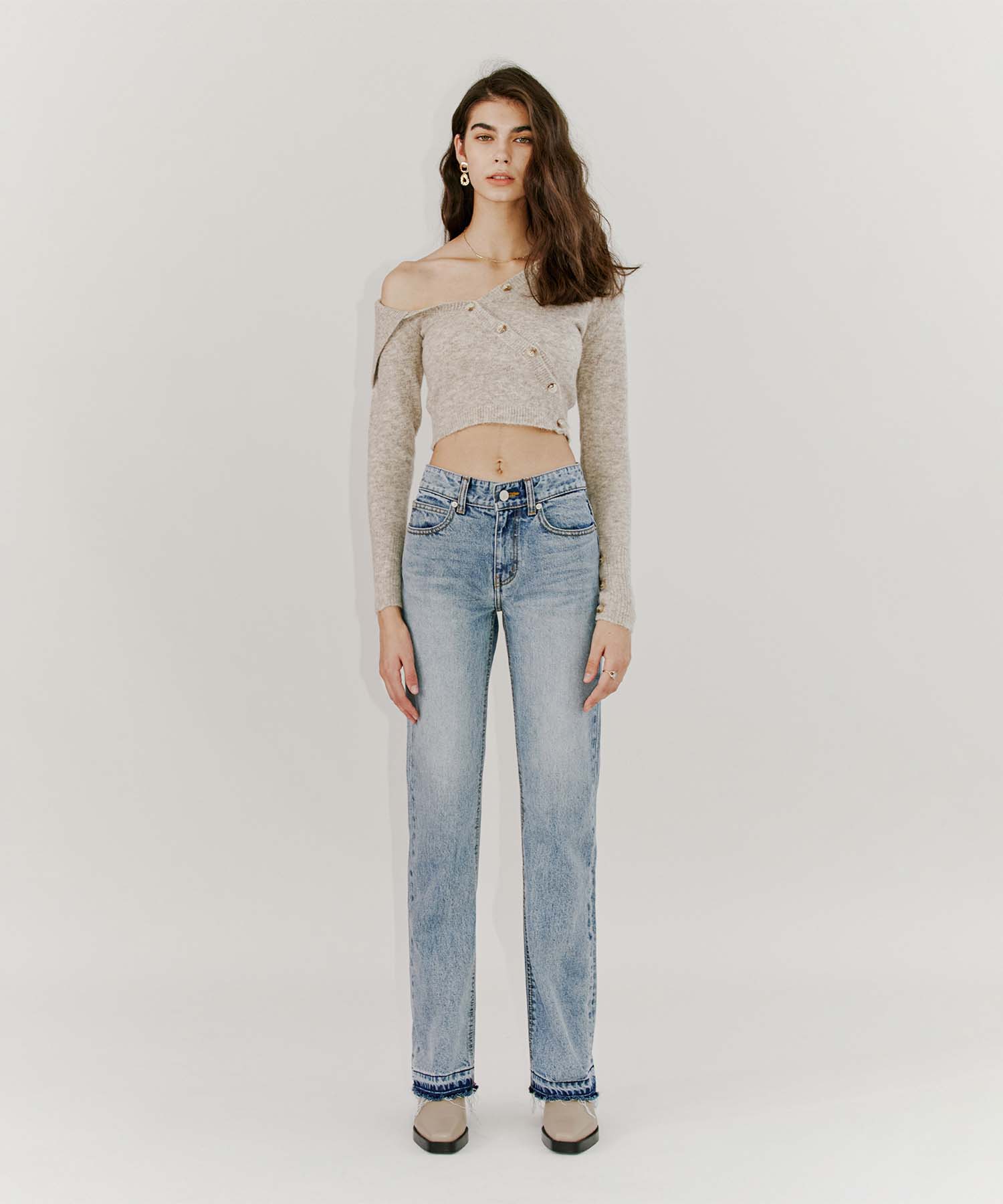 western semi wide jeans - SW001